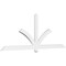 Ekena Millwork Redmond Architectural Grade PVC Gable Bracket, 96"W x 36"H x 2"D x 4"F, 9/12 Pitch GBP096X36X0204RED00 - alternate 1